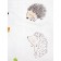 A set in a crib 15 objects 3+12 pillows-bortions, print Print Ezhik, white-gray color 710932
