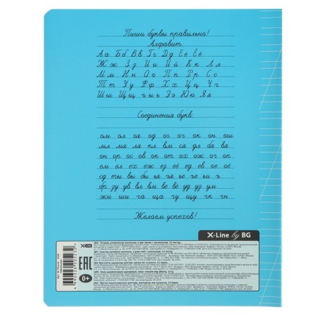 Notebook 12 sheets in the slanting line, cover coated cardboard, mix-2