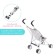 Stroller-path for dolls, metal frame