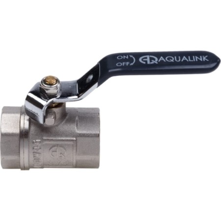 Ballic Aqualink, PN 50 tap, internal/internal thread 1 ", handle, nickel.