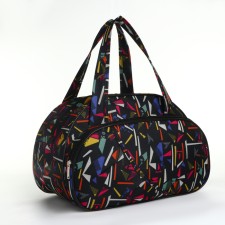 Road bag, lightning department, external pocket, black/multi -colored color