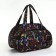 Road bag, lightning department, external pocket, black/multi -colored color