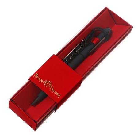 Switching handle, 0.7 mm, BrunovisConti Palermo, Blue rod, metal case Soft Touch graphite, in a red case-5