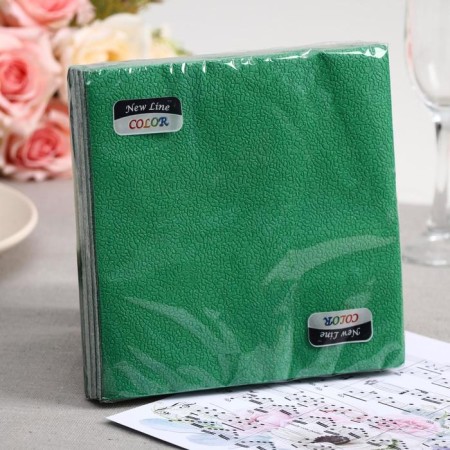 Paper Nev Line Fresco "Dark Green", 2 layers, 33*33 cm, 20 pcs.
