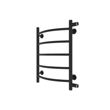 Water towel "Sanprise" Classic P5, 500x600 mm, side connector, black matte-1