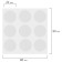 Adhesive circles bilateral, diameter 22 mm, acrylic base, 36 pcs., Brauberg