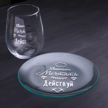 Glass decorative glass "Act", 18 cm-4
