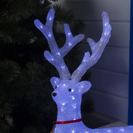 LED figure "Noble deer" 55 × 55 × 21 cm, acrylic, 96 LED, 8 modes, 24 V, glow of white-2