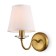 Wall lamp 40W, 1HE14, 24x15 cm, brass