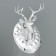Lava-lamp "Deer" LED from batteries 3haa USB silver 7x6x30cm