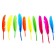 A set of feathers for decor 10 pcs., Size 1 pc: 15 × 1.5 cm, MIX color