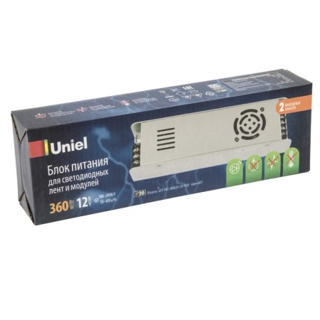 Power supply uniel, 360 watts, IP20, 12 V, 50-60 Hz, 30a, 2 outputs, metallic color-3