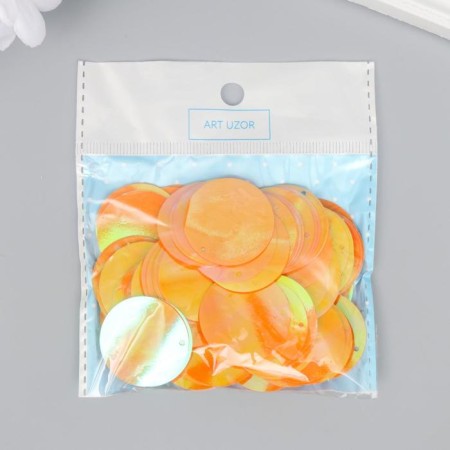 Sequins "circle" orange set 30 g d = 3 cm-2