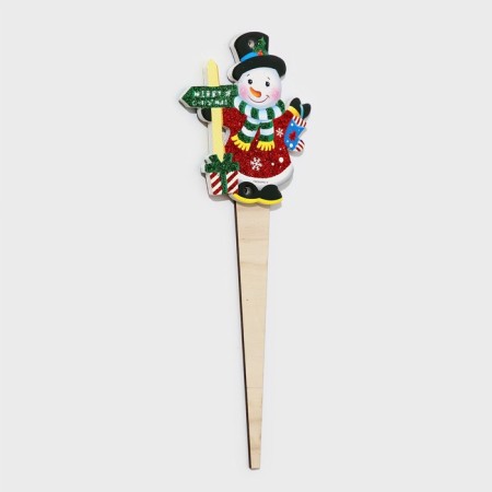 Topper decorative "Snowman" 8.5x25 cm-2