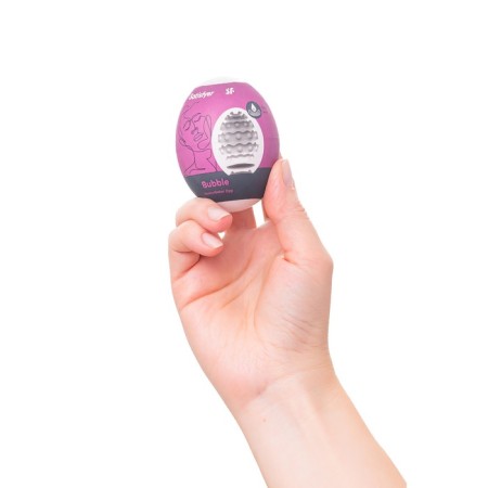 Unrealistic Satiffyer Egg Single (Bubble), TPE, Violet Color.-3