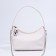Baget bag with zipper, chain, white color