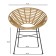 Vetle Round chair, 720 × 600 × 750 mm, artificial rattan, beige color / black