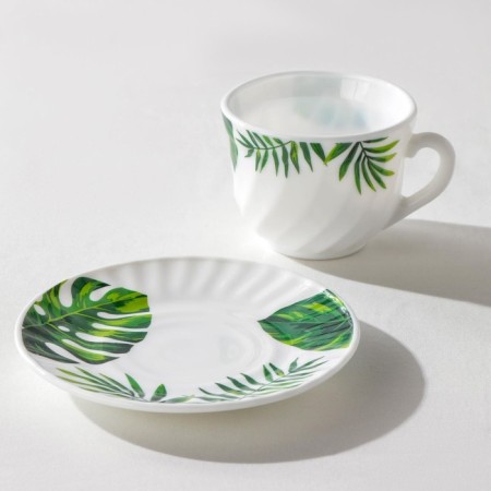 Service table "Fern sheet", 37 items, glass ceramics-5