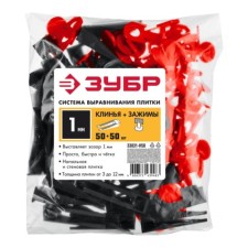 SVP bison 33831-H50, kit: 50 + 50pcs (1 mm clamp + wedge), in the package
