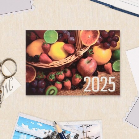 Pocket calendar "Fruits" 2025, 7x10 cm, mix-4