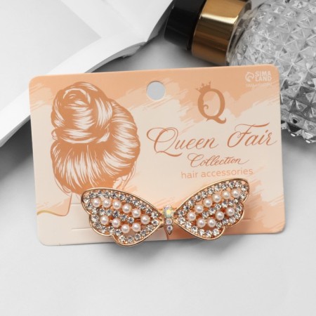 Hair hairpin "Elsi" butterfly, 7 cm-2