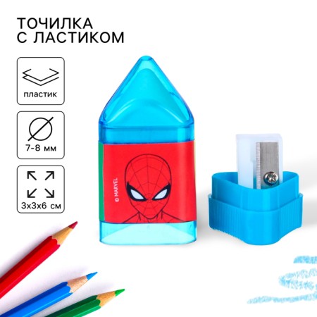 Sharp with an eraser, plastic, Spider-Man