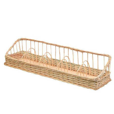Trading tray “spices”, plywood, 5 sections, 60 × 15 × 5/13 cm, manual weaving, willow-1