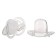 Nipple is an orthodotynic dummy, with a cap, +12 months, white transparent