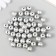 Set of beads "needlework" plastic, diameter 10 mm, 25 g, silver