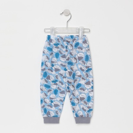 Pants children, blue/bears, height 74 cm-1
