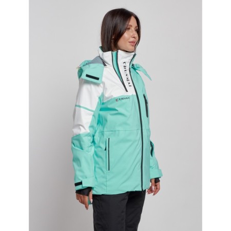 Ski jacket female, size 44, turquoise color-2