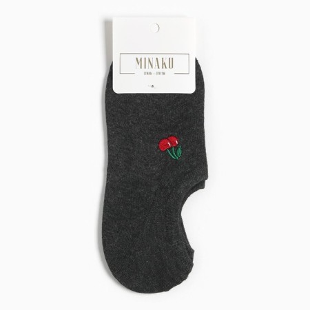 Women's socks shortened minku "cherry" color gray, river 36-39 (23-25 ​​cm) 7488411-3