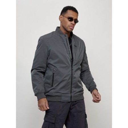 Male bomber, size 48, dark gray color-6