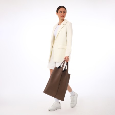 Female bag Textura, chover, large size, bronze color-6