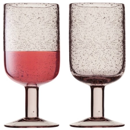 A set of glasses for the wine Liberty Jones Flowi, 410 ml, 2 pcs, pink color