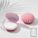 Velvet case for earrings/pendant peak, 6 × 5.5 cm, pink color, white insert