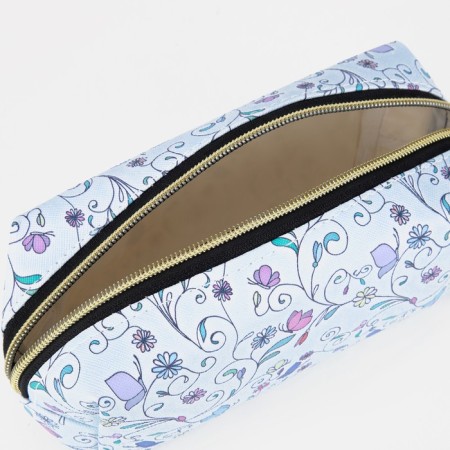 Cosmetic bag with lightning, blue color-2