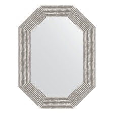 Mirror in the baguette frame, a wave of chrome 90 mm, 56x76 cm