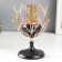 Summary Metal for 1 candle "open bud" gold, black 20.5x11.5x11.5 cm