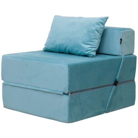 Walked armor-bed "Essen", velor fabric, mint color