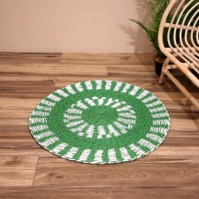 Wicker rug round 80 cm