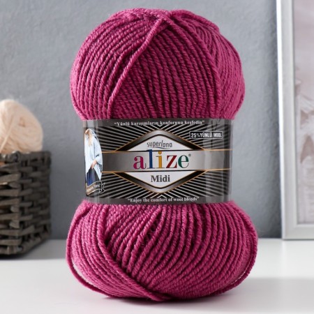 Yarn "Superlana Midi" 25% wool, 75% acrylic 170m/100g (440)