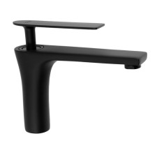Zein Z3872 sink mixer, single -leaf, pour height 12 cm, brass, black