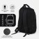 Youth backpack from lightning textiles, 5 pockets, black color