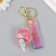 A keychain plastic, rubber with a carbine, strap "Bear with Eskimo" 3.8x3.8x5 cm