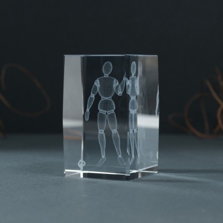 Souvenir glass rectangle "Schanter" 5x5x8 cm-1