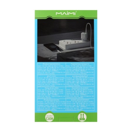 Network charger MAIMI C108, USB, Type-C, 33 W, PD, White-6