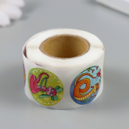 New Year Stick Paper "Snake" d = 2.5 cm 252 pcs in the roll-2
