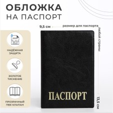 Cover for passport, black color