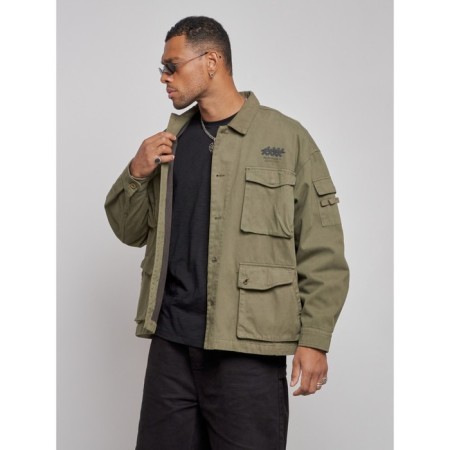 Jeaning jacket men's, size 50, khaki color-4